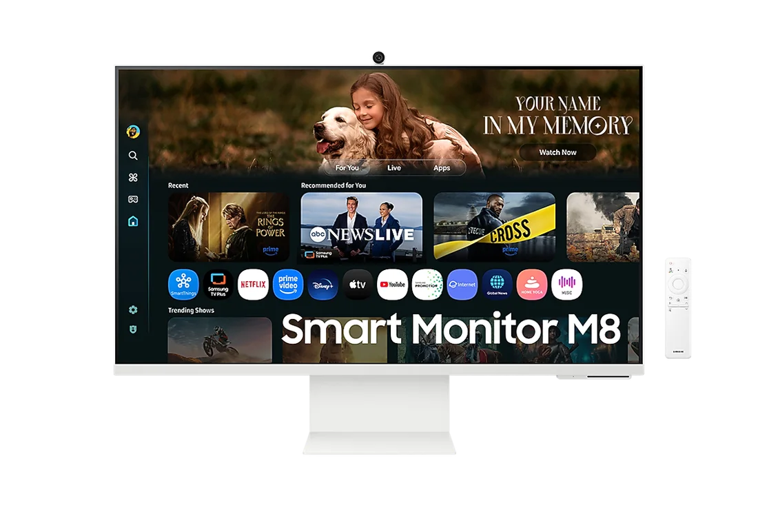 ภาพอ้างอิง SAMSUNG 32" Smart Monitor M8 M80F 4K Samsung Vision AI (LS32FM803UEXXT) · อุปกรณ์ประกอบฉากอาจไม่รวม