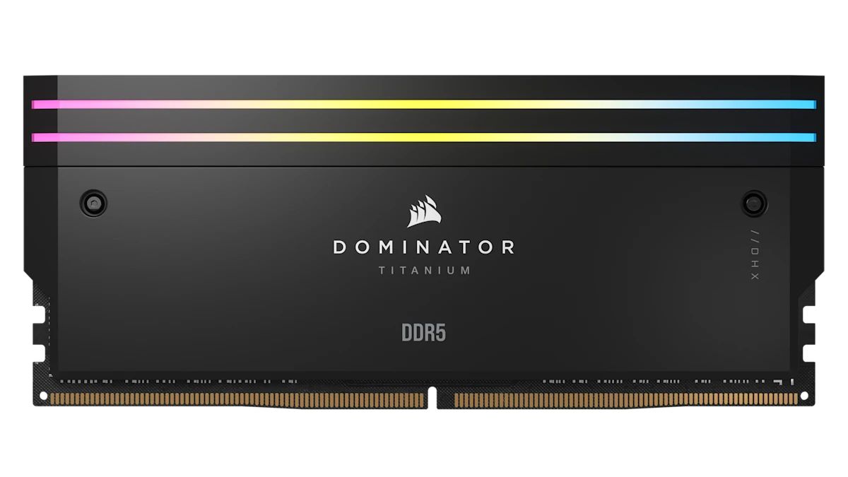 CORSAIR DOMINATOR TITANIUM RGB DDR5 RAM 64GB (2x32GB) DDR5 6400MHz — มุมสินค้า