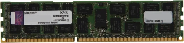 Kingston ValueRAM KVR16R11D4/8I 8GB DDR3 RDIMM — มุมเฉียงด้านหน้า เห็นฉลากรุ่นชัดเจน