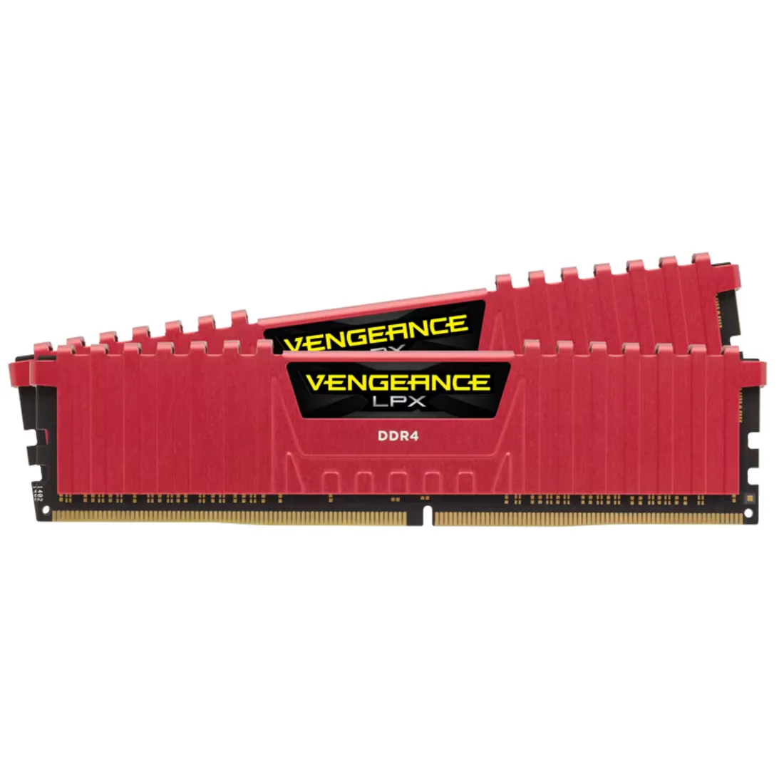 Corsair Vengeance LPX 16GB DDR4-3000 สีแดง — ชุด 2 แถวมุมเฉียง
