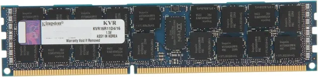Kingston ValueRAM 16GB DDR3-1600 ECC RDIMM (KVR16R11D4/16) — มุมเฉียงด้านหน้า