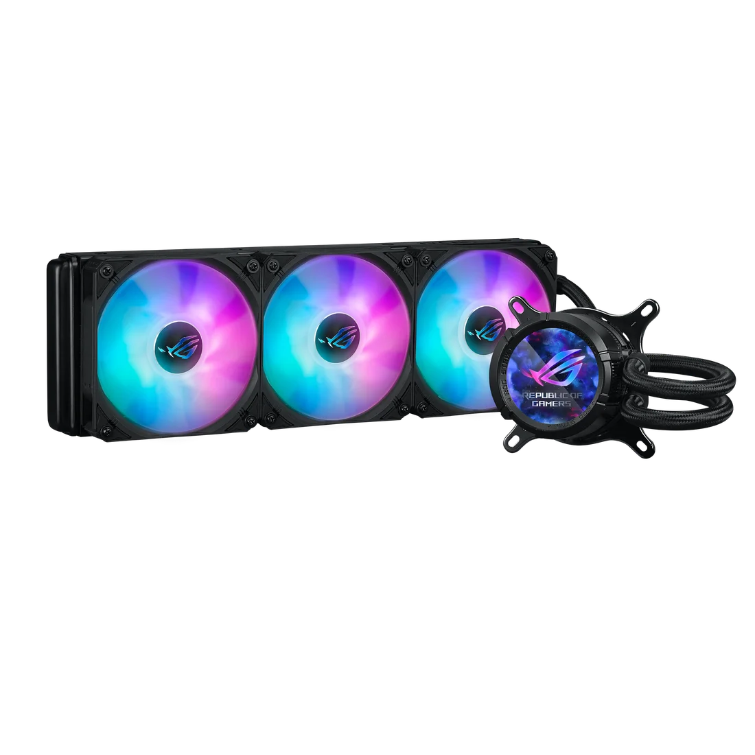 ภาพอ้างอิง ASUS ROG Strix LC III 360 ARGB LCD Black · อุปกรณ์ประกอบฉากอาจไม่รวม