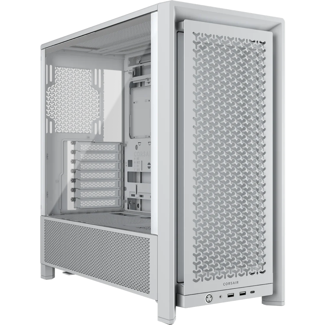 ภาพอ้างอิง CORSAIR FRAME 4000D Mid-Tower PC Case - White (No Fan) · อุปกรณ์ประกอบฉากอาจไม่รวม