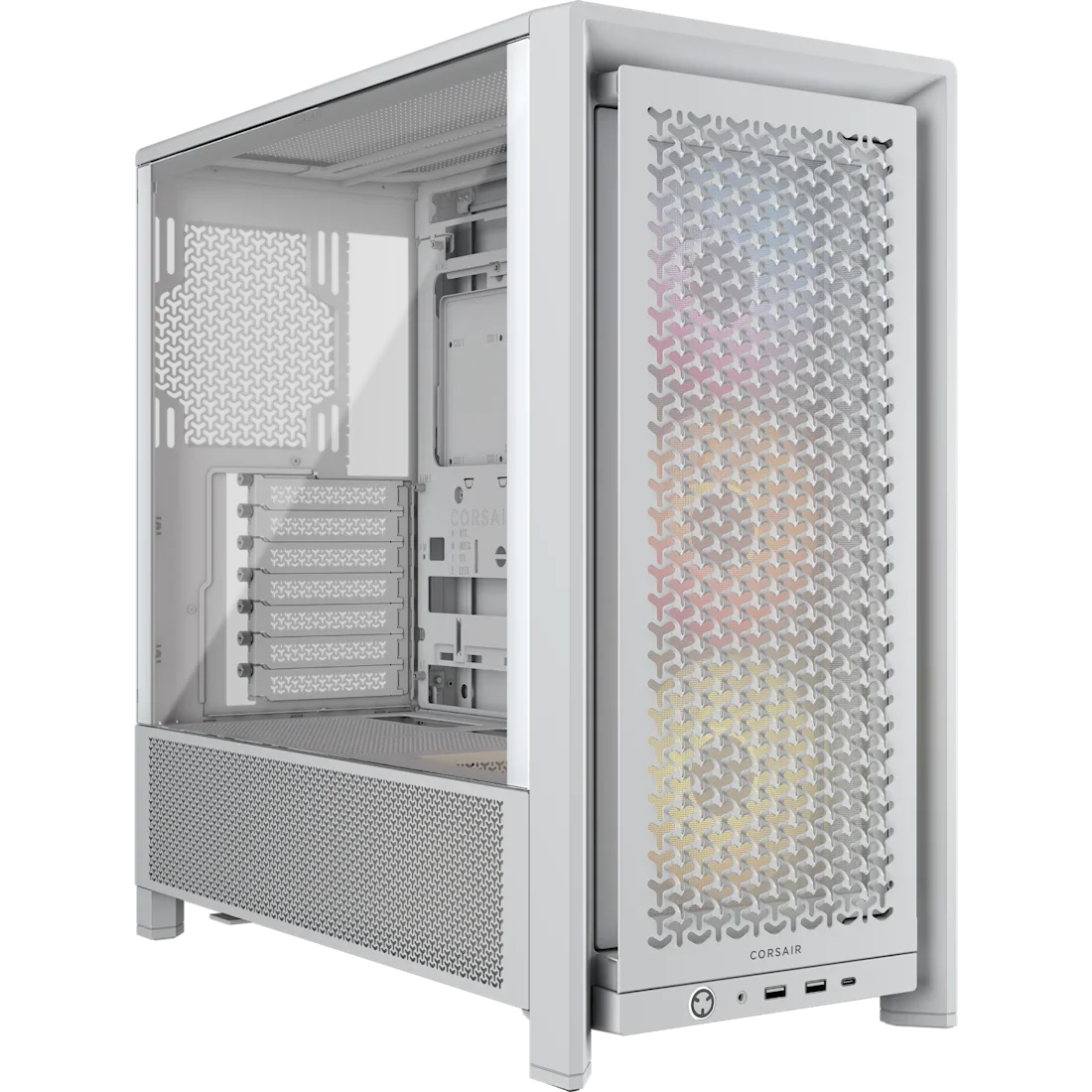ภาพอ้างอิง CORSAIR FRAME 4000D RS ARGB Mid-Tower PC Case - White (Fan ARGB) · อุปกรณ์ประกอบฉากอาจไม่รวม